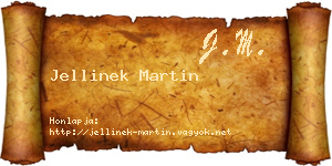 Jellinek Martin névjegykártya